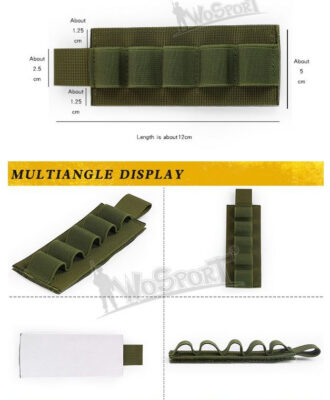 WST VELCRO 5-Round Shotgun Shell Holder – Tan - obrazek 3