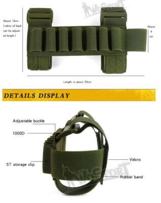 WST 7-Round Shotgun Stock Sleeve – Green - obrazek 5