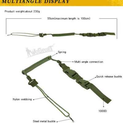 Alternative view of Pistol Lanyard elastic string SL29, black