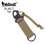 WST SL-41 Multifunctional Keychain with Safety Carabiner – Tan
