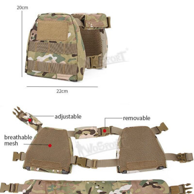 Alternative view of WST Children MOLLE Plate Carrier - Green