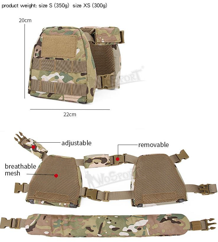 WST Children MOLLE Plate Carrier - Green OD-A-WOSP54-ODXS asgbox.pl WST Children MOLLE Plate Carrier - Green - obrazek 2