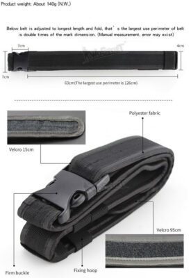 BA01 ordinary  Buckle Belt - BLACK - obrazek 2