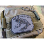 3D gumová nášivka DON´T TREAD ON ME - FROG Patch - Grey - obrazek 2