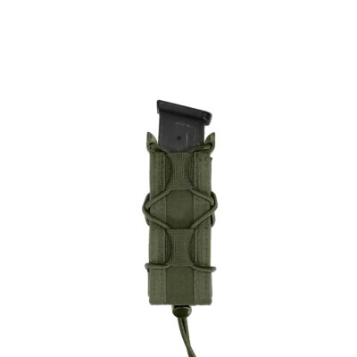 WAS Single Quick Mag Pouch for 9 mm Pistol Magazine - Green