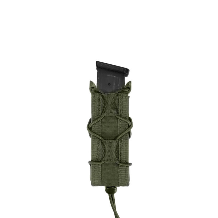 WAS Single Quick Mag Pouch for 9 mm Pistol Magazine - Green