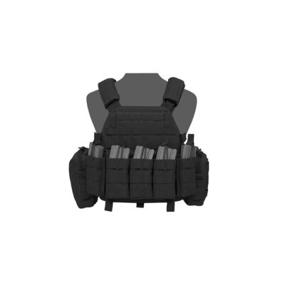 WAS DCS Elite Ops Plate Carrier, AR15 Open Pouches - Black