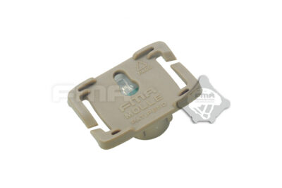 FMA MOLLE System Strobe Light Dark Earth, Tan Case - Red - obrazek 2