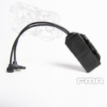 FMA Dual Switch PEQ, Laser Plug and 2.5 mm Connectors with Logo - Black - obrazek 2