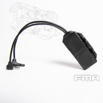 FMA Dual Switch PEQ, Laser Plug and 2.5 mm Connectors without Logo - Black