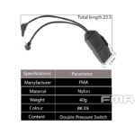 FMA Dual Switch PEQ, Laser Plug and 2.5 mm Connectors without Logo - Black - obrazek 4