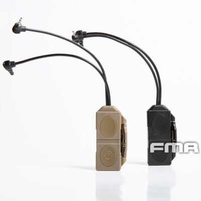 FMA Dual Switch PEQ, Laser Plug and 2.5 mm Connectors with Logo - Black