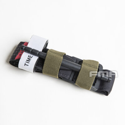 Alternative view of FMA MOLLE Strap Holder for CAT Tourniquet - Black/Coyote