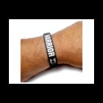 WAS Silicone Wrist Band WARRIOR - Black - obrazek 2