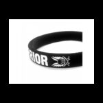 WAS Silicone Wrist Band WARRIOR - Black - obrazek 3