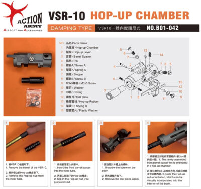 AA CNC Aluminum Hop-up Unit for VSR-10, Damping Type - Grey - obrazek 2