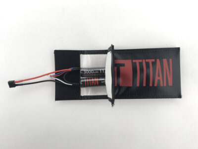 TITAN Safety Fireproof Bag for Batteries, 24.5x10.5 cm - Black - obrazek 4