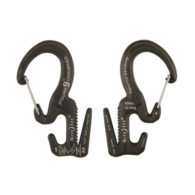 Alternative view of FIGURE 9(R) CARABINER ROPE TIGHTENER in metal color - large L