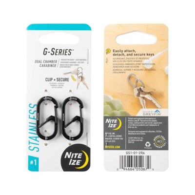 G-SERIES(TM) DUAL CHAMBER CARABINER (2pcs), black - size 1