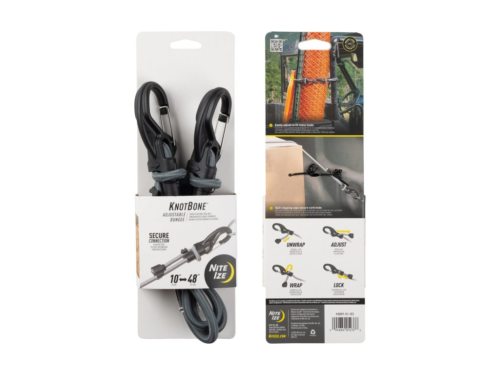 KNOTBONE(TM) ADJUSTABLE BUNGEE 25-122cm, grey OD-A-KBB9-03-01 asgbox.pl KNOTBONE(TM) ADJUSTABLE BUNGEE 25-122cm, grey