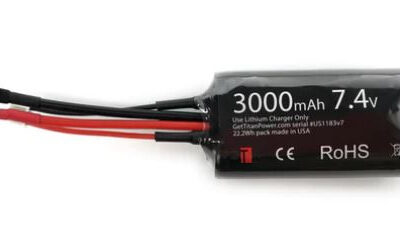 Alternative view of Li-Ion Battery TITAN 7.4V 3000mAh, 30C - Monoblock (PEQ Brick)