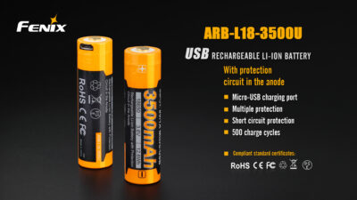 Charging battery USB Fenix 18650 3500mAh (Li-ion) - obrazek 2