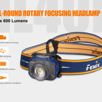 Alternative view of FENIX HL40R FOCUSABLE USB RECHARGEABLE HEADLAMP - GREY