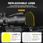 Flip-up QD Scope Lens / Sight Shield Protector - TAN - obrazek 2