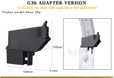 WST LEVER / M12 ODIN Adapter for G36 Magazines – Black
