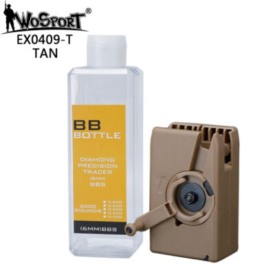 WST Lever Bottle Speedloader, 500 plus 2500 BBs - Tan