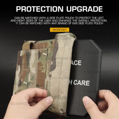 Alternative view of Tactical Side Pads 6x6'' Dummy - plastic (2PCS) - Black