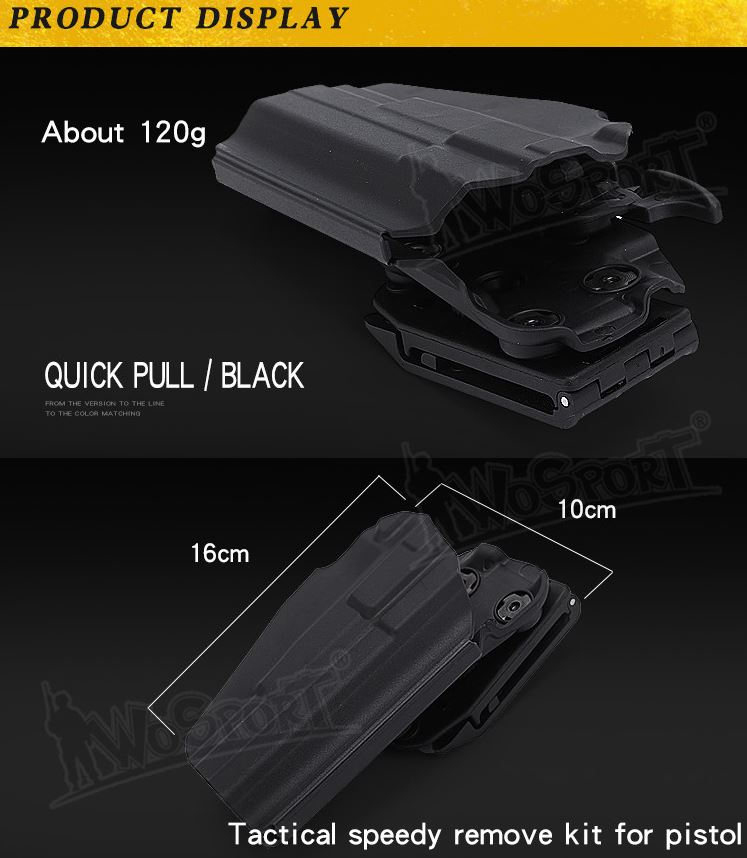 WST Universal Belt Holster GB34 for Compact Pistols, Right Hand - MC Black OD-A-WOSP92-BMC asgbox.pl WST Universal Belt Holster GB34 for Compact Pistols, Right Hand - MC Black - obrazek 3