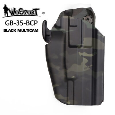 WST Universal Belt Holster GB35 for Full Size Pistols, Right Hand - MC Black