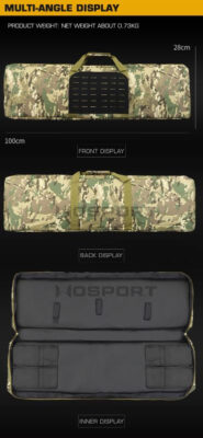 WST LASER MOLLE Rifle Bag 100 × 28 × 8 cm – Black - obrazek 2