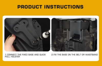 WST Lowered Belt Platform (Low Rise) for Holster - Tan - obrazek 4