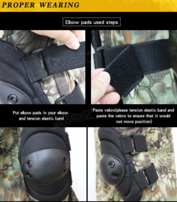 WST SWAT Knee and Elbow Pads Set – Green - obrazek 4