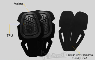 WST G4 Combat Uniform Protector Pads Set – Black - obrazek 3