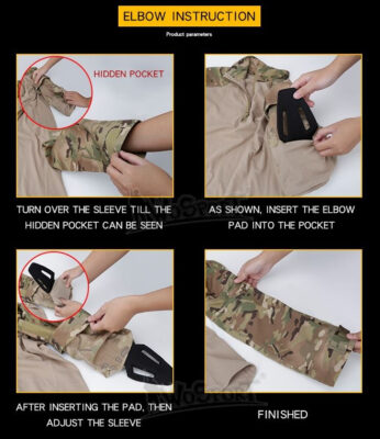 WST G4 INSIDE Combat Uniform Protector Pads Set – Black - obrazek 3