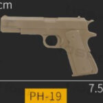 WST 1911 Pistol 3D PVC Patch – Tan - obrazek 3