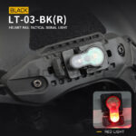 WST ARC Helmet Rail Position Light (Red LED) – Black
