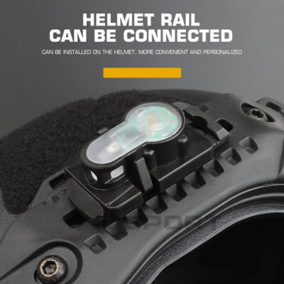 Alternative view of Helmet rail tactical signal light - TAN (red light)