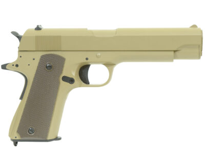 CYMA Electric M1911 Fixed Airsoft Pistol (CM.123 TN) - TAN