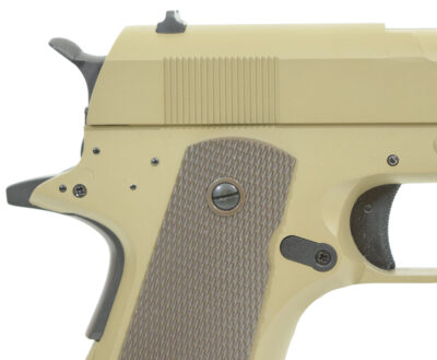CYMA Electric M1911 Fixed Airsoft Pistol (CM.123 TN) - TAN - obrazek 4