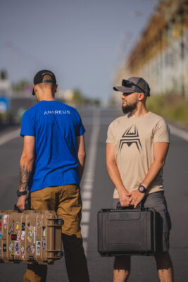 T-Shirt ANAREUS Spider logo - BLUE - obrazek 5