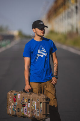 T-Shirt ANAREUS Spider logo - BLUE - obrazek 4