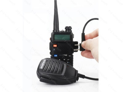External Speaker with Mic for Baofeng Radios, Kenwood 2-pin - Black - obrazek 5