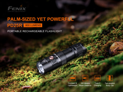 LED Rechargeable EDC flashlight Fenix PD25R - obrazek 3