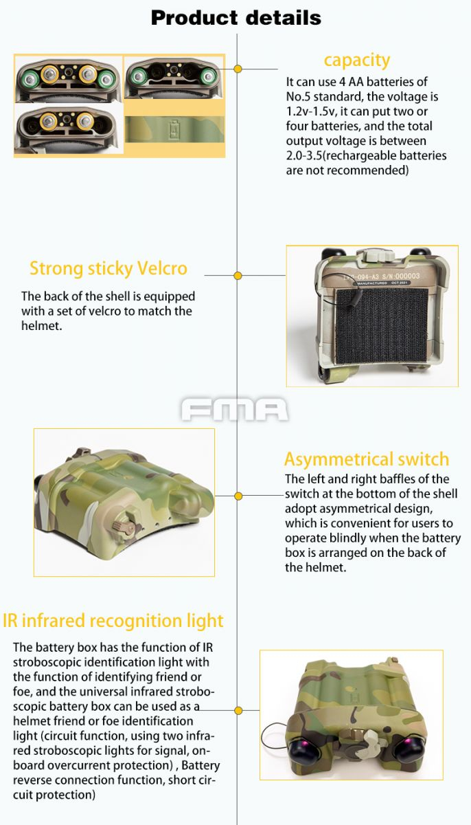 FMA PVS-31 Functional NVG Battery Case with IR Beacon - MC OD-A-TB1401-MC asgbox.pl FMA PVS-31 Functional NVG Battery Case with IR Beacon - MC - obrazek 4
