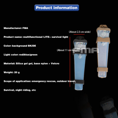 Alternative view of FMA V-LITE Multi-Color Tactical Position Safety Marker, Tan Case - Multicolor