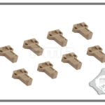 FMA Enlarged Magazine Pouch Pull Tabs, 8 pcs - Tan